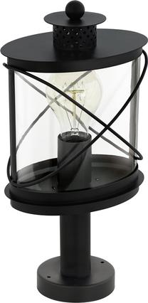 Brīvi stāvošs āra gaismeklis Eglo Hilburn, 60W, E27, IP44, melna krās., 13.5 cm x 41 cm