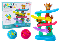 Bokštelis - kamuoliukas Lean Toys Jungle Tumbler, 39 cm, įvairių spalvų
