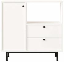 Daugiafunkcinė virtuvės spinta Kalune Design RE1-W, balta sp., 35.5 cm x 88 cm x 85 cm