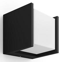 Sieninis lauko šviestuvas Philips Hue Fuzo, 15W, LED, IP44, juoda sp., 12.7 cm x 13 cm