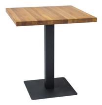 Stalas Puro Lity, ąžuolo sp./juoda sp., 60 cm x 60 cm x 76 cm