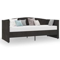 Lova viengulė VLX Day Bed USB 337210, 90 x 200 cm, juoda sp., be čiužinio, su grotelėmis