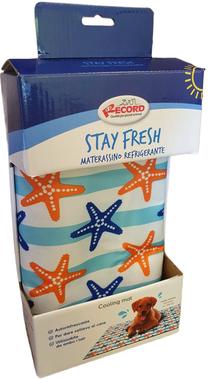 Vėsinantis kilimėlis gyvūnui Record Stay Fresh Marine RE35990, mėlyna sp./įvairių spalvų, 90 cm x 50 cm