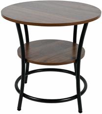 Kavos staliukas Gunda, ruda sp./juoda sp., 56 cm x 56 cm x 55 cm