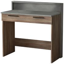 Rakstāmgalds ar atvilktnēm Kalune Design HM7 CG, 93.6 cm x 47.3 cm, 90 cm, brūna krās./pelēka krās.