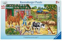 Dėlionė Ravensburger Happy Farm Life 060351, 25 cm x 14.5 cm, 15 vnt., įvairių spalvų