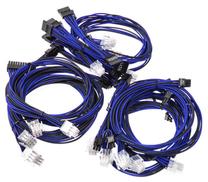 Vads Super Flower Sleeve Cable Kit, zila krās./melna krās.