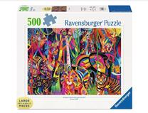Puzle Ravensburger Jeweled Jungle, 49 cm x 36 cm, 500 gab.