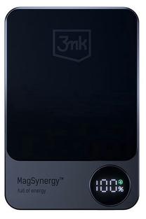 Lādētājs-akumulators (Power bank) 3MK MagSynergy, 5000 mAh, 18 W, melna krās.