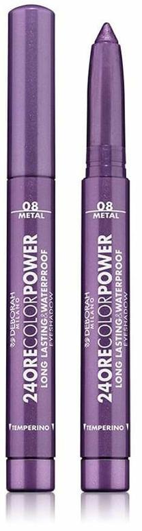 Akių šešėliai Deborah Milano 24ore Color Power, 1.4 g, deep purple sp. 08