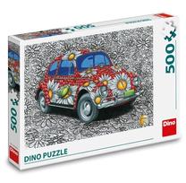 Dėlionė Dino Painted VW Beetle, 33 cm x 47 cm, 500 vnt., įvairių spalvų