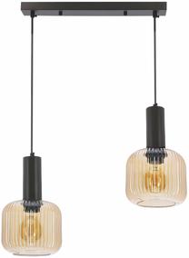 Lampa griesti Candellux Lighting Linox 32-48905, E27, 2 x 40 W, dzintara krās. / melna krās.