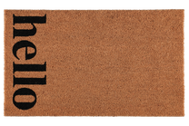 Придверный коврик 4Living Hello, коричневый цв., 45 см x 75 см x 1.6 см