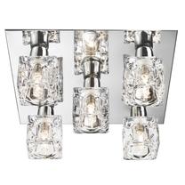 Šviestuvas lubų Searchlight Ice Cube 2275-5-LED, LED, 3000 °K, 5 x 3 W, skaidri sp. / chromo sp.