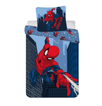 Bērnu gultas veļas komplekts Spider-Man 08, zila krās./sarkana krās., 160 x 200 cm