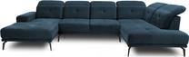 Kampinė sofa Bretan Nube 40, tamsiai mėlyna sp., dešininė, 205 x 350 cm x 107 cm