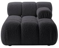 Modulinė sofa Micadoni Bellis, grafito sp., dešininė, 155 x 94 cm x 70 cm