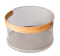 Puuviljakorv Husla KNFF76, 25 cm x 14 cm, 25 cm, Ø 25 cm, Pruun v./Hall v.