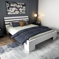 Lova viengulė Kalune Design Kutay, balta sp., be čiužinio, su grotelėmis