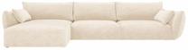 Kampinė sofa Cosmopolitan Design Matera Eden 2 Pearl, šviesiai smėlinė, kairinė, 171 x 308 cm x 85 cm