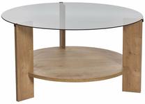 Kavos staliukas Nordure Clara, ąžuolo, 75 cm x 75 cm x 40 cm