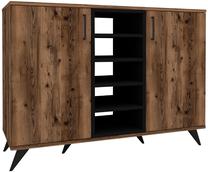 Консольный стол Kalune Design Olinas, черный цв./ореховый цв., 45 см x 120 см x 87.6 см
