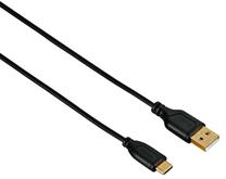 Vads Hama USB-C / USB-A USB 2.0 C male, USB 2.0 A male, 0.75 m, melna krās.