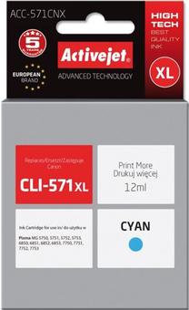 Rašalinio spausdintuvo kasetė ActiveJet Supreme ACC-571CNX, mėlyna sp., 12 ml