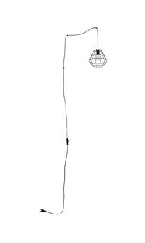 Valgusti rippuv TK Lighting Diamond 2202, E27, 1 x 60 W, must v. / must v.