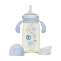 Bērnu pudele dzeršanai Marcus & Marcus PPSU Transition Trainer, 300 ml, 6+ mēn., zila krās.
