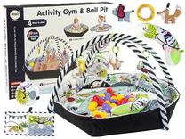 Aktyvumo kilimėlis Lean Toys Activity Gym & Ball Pit LT9488, 83 cm x 76 cm, įvairių spalvų