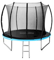 Batutas Spokey Bounce 945577, 244 cm, su tinklu, su kopėčiomis