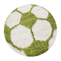 Ковер комнатные Ayyildiz Fun Football, белый цв./зеленый цв., 100 см x 100 см