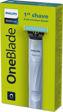 Barzdaskutė Philips OneBlade First Shave Qp1324/20, li-ion, žydra sp.