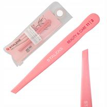 Kosmētiskā pincete, uzacīm Staleks Beauty & Care TBC-11/3, 9.5 cm, rozā krās.