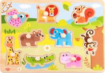 Развивающая головоломка, животные Tooky Toy, многоцветный, 9 шт.