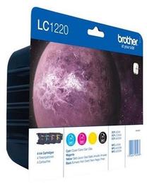 Printera kasetne Brother LC1220VALBPDR, melna krās./dzeltena krās./gaiši zila krās.