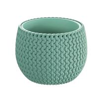 Gėlių vazonas DKSP180-623U, plastikinis, Ø 18 cm, žalia sp./žydra sp.