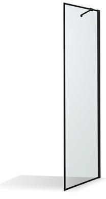Dušas siena Brasta Glass Ema Nero Frame, melna krās./caurspīdīgs