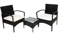 Āra mēbeļu komplekts Garden Set, melns krās., 2 sēdvietas
