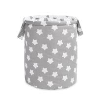 Korv Sensillo Basket For Toys - Stars, puuvill/polüester, 40 cm x 40 cm x 40 cm, valge v./hall v.