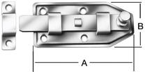 Durvju aizbīdnis Vorman, 12 cm x 4.5 cm
