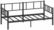Lova viengulė Kalune Design, 90 x 190 cm, juoda sp., be čiužinio, su grotelėmis