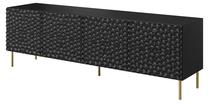 TV galds Cama Meble Hole, melna krās., 190 cm x 40.5 cm x 59.5 cm