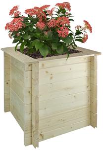 Gėlių vazonas Timbela M618-1, mediena, 58 cm x 58 cm, Ø 57 cm, medžio sp.
