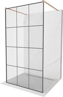 Dušas siena Mexen Kioto Walk-in, 100 cm x 200 cm, brushed copper krās./rūdītais