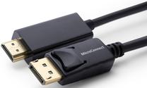 Vads MicroConnect DisplayPort to HDMI DisplayPort male, HDMI male, 3 m, melna krās.