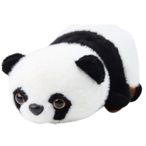 Pliušinis žaislas panda 2in1, ruda sp./balta sp./juoda sp., 9 cm