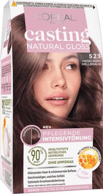 Matu krāsa L’Oréal Paris Casting Natural Gloss, hazelnut light brown krās., 523, 48 ml