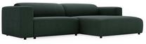 Kampinė sofa Polak Meble Passito, žalia sp., dešininė, 292 x 178 cm x 72 cm